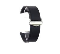 ROUHO Orologio Cinturino Sportivo Orologio Cinturino Subacqueo Impermeabile Orologi Accessori Ricambio per T-A-G HE-UER CA-RRE-RA-Nera + Argento Fibbia 22mm