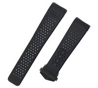ROUHO Orologio sportivo da uomo con cinturino in silicone impermeabile per T-A-G HE-UER AQ-UAR-AC-ER Grand CA-RRE-RA-Nero + Nero Fibbia 24mm