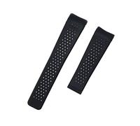 ROUHO Orologio sportivo da uomo con cinturino in silicone impermeabile per T-A-G HE-UER AQ-UAR-AC-ER Grand CA-RRE-RA-Nero Senza Fibbia 22mm