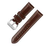 ROUHO Premium Cinturino Orologio en Pelle da Uomo Orologio Fibbia en Metallo Ultra Morbido Cinturino da Polso per Panerai-Marrone 26mm