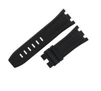 ROUHO Regolabile Cinturini in Silicone Anallergico Estensibile Braccialetto in Silicone per Audemars Piguet Royal Oak Offshore 15710 15703-Nero 28mm