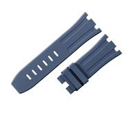 ROUHO Regolabile Cinturini in Silicone Anallergico Estensibile Braccialetto in Silicone per Audemars Piguet Royal Oak Offshore 15710 15703-Blu 28mm