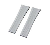 ROUHO Silicone Bracciale Orologio 25x13mm A Coste Texture Impermeabile Gomma Cinturino Orologio per Patek Philippe Nautilus 5711/5712/5980-Grigio