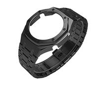 ROUHO Sostituzione Kit orologio cinturino cassa metallo Accessori della lunetta cinturino orologio metallo per Casio G-Shock GA2100/GA-2110-Nero