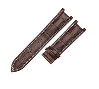 ROUHO Vera Pelle Bracciale Orologio Durevole & Comodo Uomo Cinturino Orologio Anse Sagomate per Gucci Interlocking YA1332-Marrone 1 22x13mm