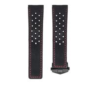 ROUHO Vera Pelle Orologio Cinturino Orologio Cinturino Orologio Traspirante Accessori per T-A-G HE-UE-R CAR-RE-RA AQ-UARA-CER MON-ACO-Nero Rosso + Nero Fibbia 22mm