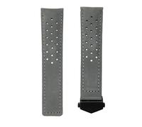 ROUHO Vera Pelle Orologio Cinturino Orologio Cinturino Orologio Traspirante Accessori per T-A-G HE-UE-R CAR-RE-RA AQ-UARA-CER MON-ACO-Grigio + Nero Fibbia 24mm