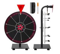Roulette da vincere - Ruota da 12" con 10 scomparti, supporto, pennarello e | Eliminatore | Spinner Di Forza | Ruote Cancellabili per Feste Foraines, Eventi, Giochi Di Classe