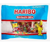 Roulette-Mix, Caramelle Gommose Dolci e Sour, Confezione Multipack 350g, 14 Roulette