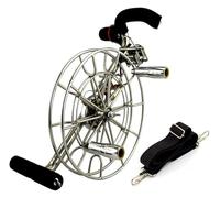 roulette per aquiloni, Avvolgitore for aquiloni da esterno, Ruota con cinghia in acciaio inossidabile, anti-inversione freno silenzioso(Silvera,32cm)