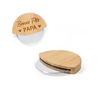 Roulette pizza taglio personalizzabile - Roulette per pizza in bambù incisione testi/loghi [ Accessorio pizzaiolo]