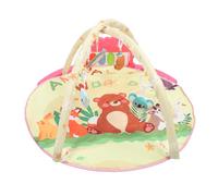 Round Baby Gym Play Mat Tummy Tummy Time Toy con Music Piano Activity Mat per bambini Toddlers Soft Textile 86x49cm 5 Giocattoli sospesi