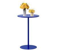 Round Bar Table, High Top Pub Bistro Table, Cocktail Tables with Sturdy Metal Base, Modern Style Counter Height Coffee Table for Events Parties, Living Room, Kitchen Dining, Home Bar, Blue(4