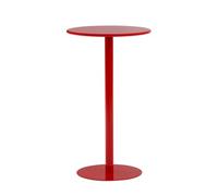 Round Bar Table, Modern Red Counter Height Bistro Pub Table, Circular Cocktail Table Dining Desk for Home, Office, Kitchen, Living Room, Coffee Dink Side/End Table(48x48x56cm)