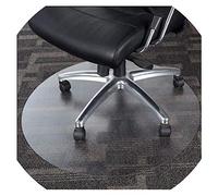 Round Chair Mat for Hard Floors - Non-Slip PVC Carpet Protector 130cm Oil-Proof Transparent Mat for Hardwood & Tile Floor 2mm Thickness Home Office Accessory