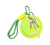 Round Coin Purse - Coin Pouch, Sport Theme Ball Shape Carrying Bag Keychain, Little Change Wallet Id Case Card Holder | For Cash Lipstick Pendant Hair Clips Earrings Candy Travel Commuting School