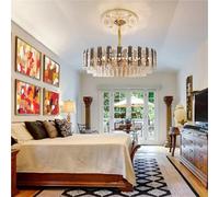 Round Crystal Chandelier Light Super Bright Pendant Ceiling Light For Home Hotel Funiture