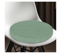 Round Cushions for Kitchen Chairs 30/35/40/45/50 cm Non-slip Chair Cushions for Dining Chairs, Outdoors, Garden, Kitchen, Office, Living Room (Light Green, 30 x 30 x 3 cm Thick)
