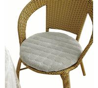 Round Cushions for Kitchen Chairs Set of 4/2/1, Diameter 30/35/40/45/50 cm, Non-Slip Chair Cushions for Dining Chairs, Outdoors, Garden, Kitchen, Office, Living Room (Light Grey, 1PC_50 cm (19.7 IN))