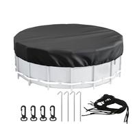 Round di copertura della piscina solare - Cover della piscina robusta Tarpaulin estate, foglio di a prova di lacrima per aree all'aperto | Coprire con rivestimento di protezione UV, stoccaggio