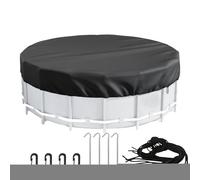 Round di copertura della piscina solare - Cover della piscina robusta Tarpaulin estate, foglio di a prova di lacrima per aree all'aperto | Coprire con rivestimento di protezione UV, stoccaggio