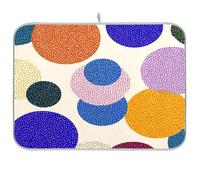 Round Dots Colorful Cute piatto asciugatura mat cucina controsoffitto arredamento piatto scolapiatti bordo contatore tappetino di calore grande microfibra piatto essiccazione mat 18 x 24