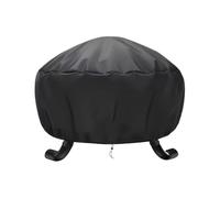 Round Fire Pit Cover - Heavy-Duty Oxford Cloth Patio Fireplace Shielld |
