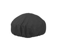 Round Fire Pit Cover, Windproof and Weatherproof Outdoor Fire Pit Protector for Snow Rain Sunlight Debris, Heavy Duty Cover for Bonfire Grilling Barbecue Cooking and Garden Bowl