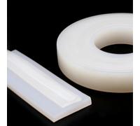 Round Foam Rod Clear White Silicone Rubber Sealing Strip Non-Slip Buffer Gasket Heat Resistant Length 3meters, Width 20mm 25mm 30mm 35mm 40mm 50mm(2mmx20mmx3m)