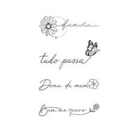 Round Font Sentence With Butterfly, Lasting 1-2 Weeks Waterproof, Temporary Tattoo Stickers, Semi-permanent Fake Tattoos(2pcs)