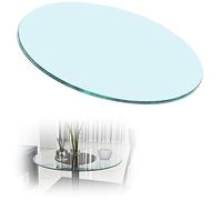 Round Glass Dining Table, Tempered Glass Top, disponibile in 40 cm, 55 cm, 65 cm, 80 cm, 90 cm, design moderno per cucina e sala da pranzo, durevole Round Glass Table