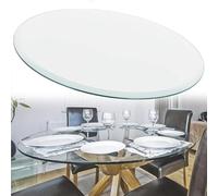 Round Glass Dining Table Top, Tempered Glass for Center Table, disponibile in 50 cm a 100 cm (20 to 40 inches) - Stylish and Durable Round Table Surface.