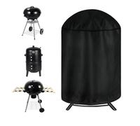 Round Grill Cover for Outdoor BBQ Grill Covers Dome Smoker Cover Waterproof with Drawstring for Outdoor Barbecue Charcoal Kettle Grills Covers for Weber Outside Air Compressor Chiminea (24.4in*41.3in)