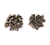 Round Head Solid Copper Nail Rivet Button 20pcs Leather Craft Accessories for Belts Bags Scabbards Bronze 8x6mm