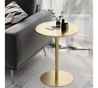 Round High Top Bar Table for Small Space, Counter Bistro Pub Tables with Stable Base, Circular Cocktail Dining Table for Living Room, Balcony, Indoor Outdoor, Sofa Side Tables(48x48x72cm)