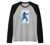 Round House Kick Boxing Taekwondo Maglia con Maniche Raglan