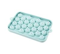 Round Ice Mold, Reusable Ball Tray Maker, 7.48x4.92 inches 4 Sphere Form with Leakproof Lid, Food Grade Silicone, Drink Tool with Easy Release, Ice Maker for Whiskey Cocktails