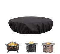 Round In-Ground firept Cover - Waterproof Stone Fire Pit Protection Covers