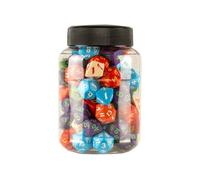 Round Jar of Classic RPG Dice (80)