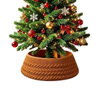 Round Knitting Winter Decoration Drape Christmas Tree Skirt
