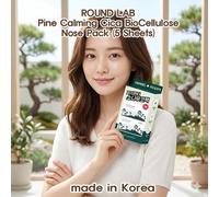 ROUND LAB Pine Calming Cica BioCellulose Nose Pack (5 fogli) Korean Skincare