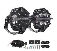Round LED Driving Lights 25440LM Beam Pattern Spot & Side Shooter White/Amber