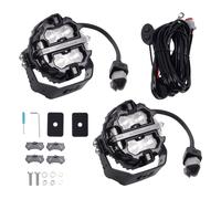 Round LED Light Pod For SUV 4WD 3.5inch 19200LM White Amber DRL RGB IP68 12V