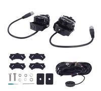 Round LED Work Light 3.5" For Marine Truck SUV ATV Side Shooter White Amber DRL