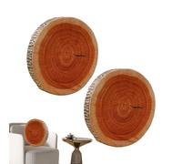 Round Log Pillow - Imitation Realistic Wood Log Cushion, 2 Piece Soft Plush Comfort Set, Nature Inspired Decorative Pillow | Portable Camping Tent Floor Bedroom Hotel Living Room Travel Rest Aid Vacat