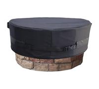 Round Outdoor Fire Pit Cover | Windproof Fireplace Protector Round - Waterproof Fireplace Cover,for Backyard Patio Yard Garden Winter Summer Rainy Days Vacation Home Farmers Farm