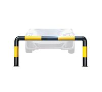 Round Parking Barrier,U-Shaped Guardrail Anti-Collision Bar,Wall Thickness 0.2cm Protection Bumper Blocker,for Parking Lot Residential(100x60cm)