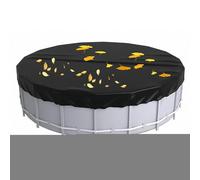 Round Pool Cover, Dustproof Sunproof Protection, Trampoline Style Guard, Lightweight Pool Covers for Outdoor, Balcony, Beach, Deck, Garden, Park, Adult, Children, Black Colored
