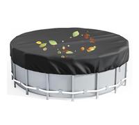 Round Pool Cover - PE Bubble Multi Size | Solar Blanket Hot Tub Accessories | Foldable Rainproof Sun Protection Heavy Duty Dust Guard Screen For Over Ground Garden Summer Outdoor Pool