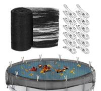 Round Pool Cover with 12 Safety Clips, UV Sun Blocker Protective Mesh Cover for Outdoor and Indoor Pools Hot Tubs Backyard Spas Kids Pets Garden Patio Commercial Water Safety Net Shield